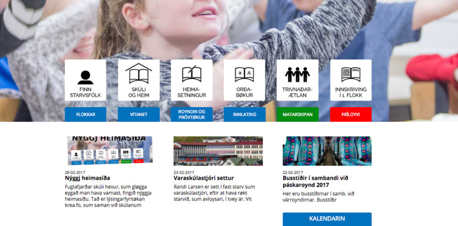 Fuglafjarðar skúli nýggja heimasíðu