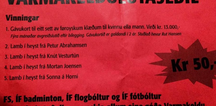 Lutaseðlarnir á Varmakeldu 2017 eru nú drignir :-)