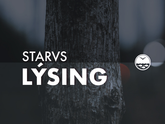 Starvslýsing – Umsóknarfreistin longd
