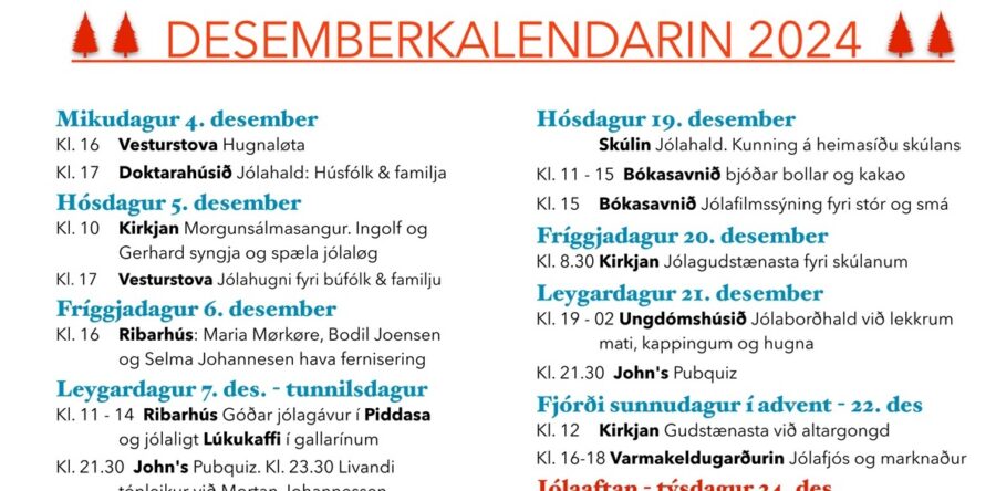 Desemberkalendarin 2024