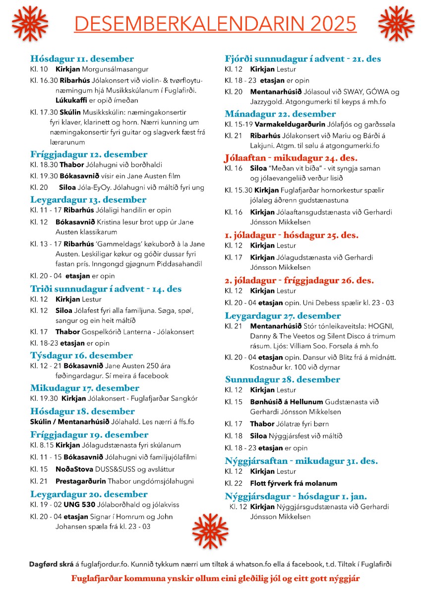 Desemberkalendarin 2025