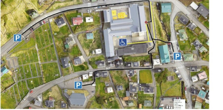 Kunning um parkerings- og atkomuviðurskifti til Fólka- og Løgtingsvalið, 24. og 26. mars 2026.